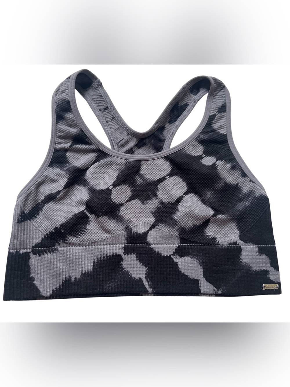 Victoria's Secret PINK SPORT Seamless Lightly Line Sports Bra XS Tie Dye Gray